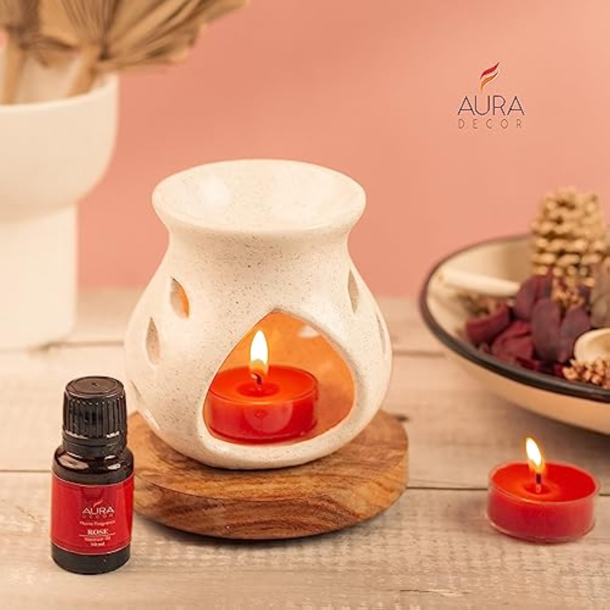 Aromatherapy Diffuser Gift Set with Tealight Candles