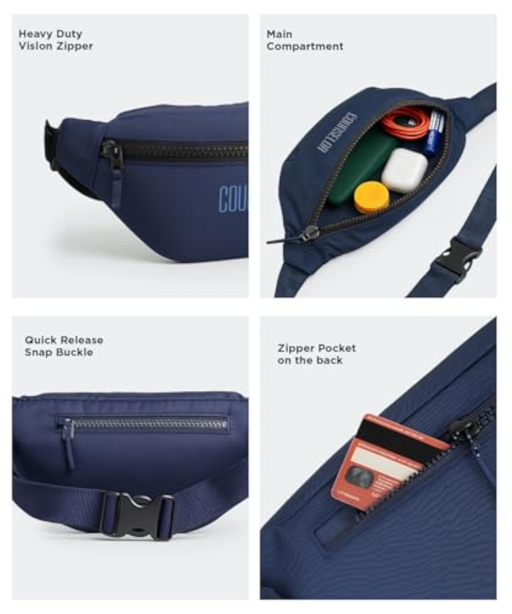 Adjustable Strap Polyester Crossbody Waist Pack Bag for Travel