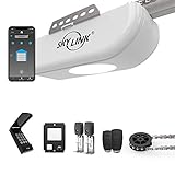 Atoms ATR-1622CKW by Skylink 1/2HPF Garage Door Opener with Alexa. Extremely Quiet DC Motor, Chain Drive, Wireless Keypad and WiFi Compatible
