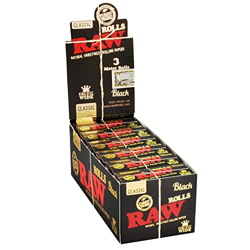 RAW Black Rolls x12 rouleau papier à rouler naturel sans nicotine ni tabac
