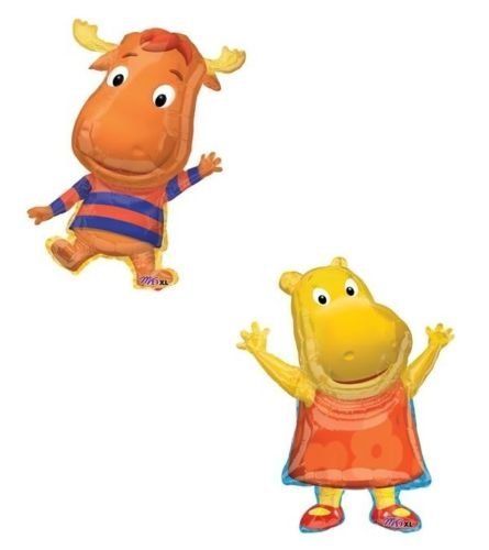 CakeDrake Tyrone and Tasha Backyardigans (2) Mylar Balloons Decorations Party Kit Set