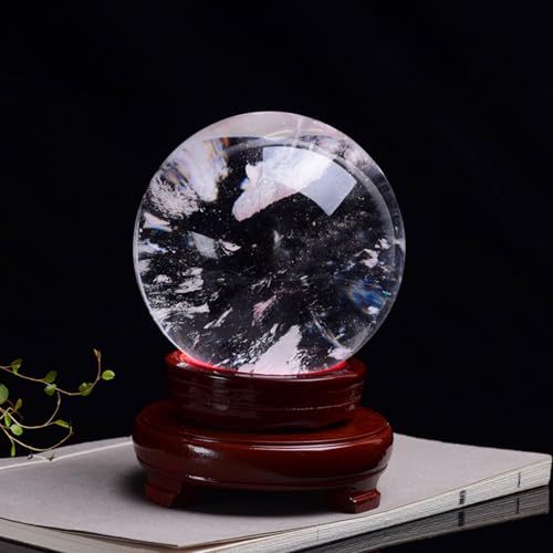 Boule de cristal de roche naturelle avec socle, le cadeau idéal pour célébrer l'amour