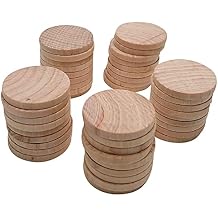 200 Pieces Unfinished Wood Slices, Blank Beech Round Discs for DIY Wooden Crafts10mm/0.39inch