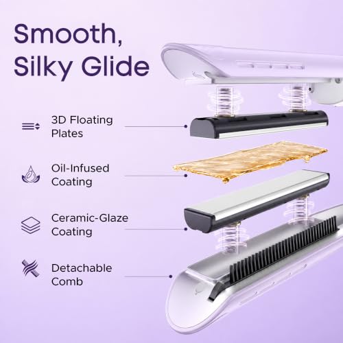 DANJU 1 Cool Mist Flat Iron Steam Hair Straightener for Less Heat Damage - image 6