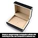 Patty Both Deluxe Cufflink Tie Clip Cuff Links Storage Gift Box Jewelry Display Case (Black)
