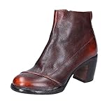 MOMA Stiefel Damen Leder Glatt Orange, Orange, 37 EU