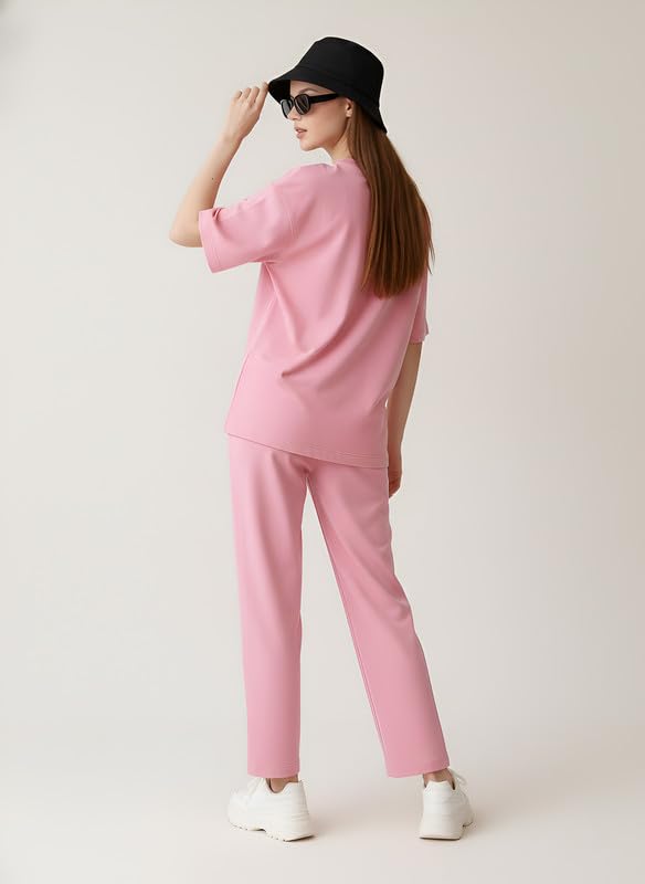 Image of My Swag Women Casual Nightwear Co-Ord Set | Soft Cotton T-Shirt & Pajama with Cartoon Print | Home Wear & Sleep Wear for Ladies