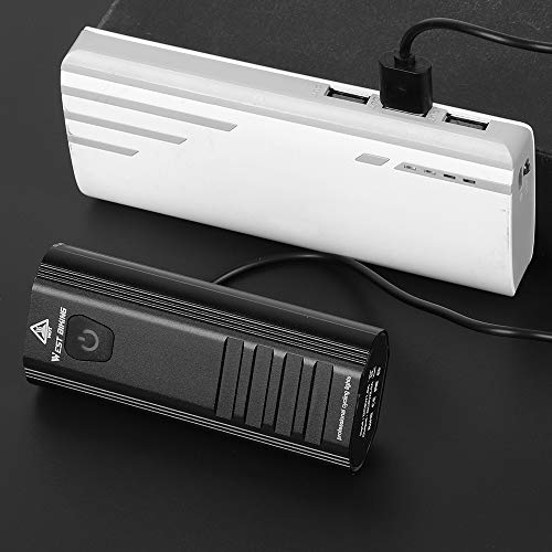 Andoer Lanterna com luz de ciclismo USB recarregável MTB bicicleta luzes dianteiras lâmpada farol de