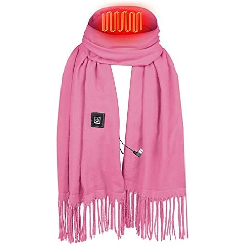 Qdreclod USB Electric Heated Scarf, Soft Heating Scarf for Men Women, 3 Heating Levels, Washable Windproof Winter Warm Scarf Neck Warmer for Indoor and Outdoor Cold Protection Cover