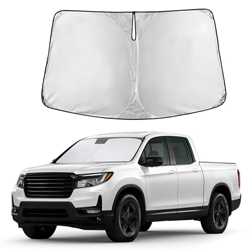 Image of Autovir Windshield Sun Shade Fit for 2017-2024 2025 2026 Honda Ridgeline | Sunshade, Front Car Window Shades Sun Visor, Blocks UV Rays & Heat, Car Accessories