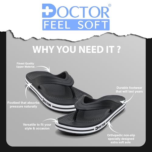 Image of Men's Comfort Flip Flops with Cushioned EVA Sole | Lightweight Anti-Slip Everyday Wear Slippers for Walking, Home, Outdoor & Casual Use