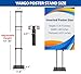 VAIIGO 2Pack Poster Stand for Display, Heavy Duty Floor Standing Sign Holder, Double-Sided Poster Board Stand, Adjustable Height Up to 80 inch, Outdoor Banner Stand for Board & Foam Display, Black