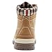 COTTIMO Snow Hiking Winter Boots for Women - Casual Brown Combat Work Boot - Non-slip Fur-Lined Ankle Boots - Fashion Boots Waterproof Leather Shoes Size 10