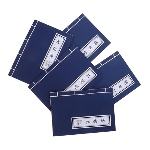 SHINEOFI 5 Blocs De Notas Retro De Caligrafía Cuadernos En Blanco Cuadernos De Chino Para El Trabajo