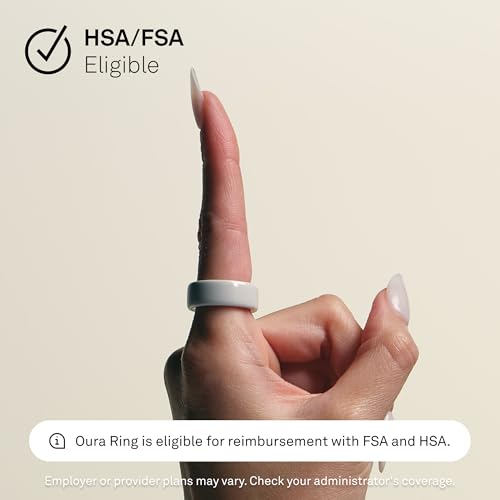 Oura Ring 4 Ceramic - Cloud - Size 9 - Size Before You Buy - 7