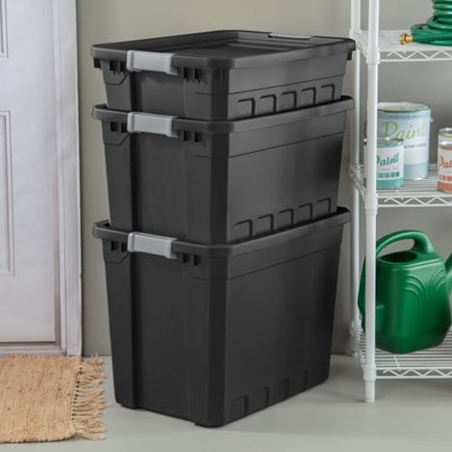 Sterilite Stacker Tote with Latching Lids for Garage, 27 Gallon, 8-Pack - image 8