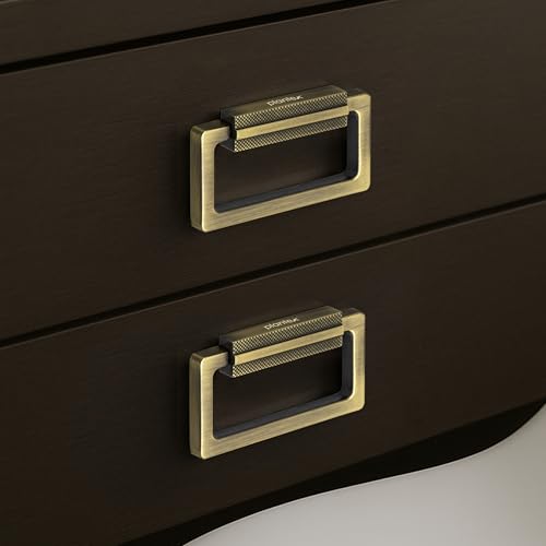 Image of Plantex Rajwadi Drawer Kadi /3.5 Inch Drawer Handle /Pull-Push Kadi for Home /Office Cabinet - Pack of 2 (Brass Antique)