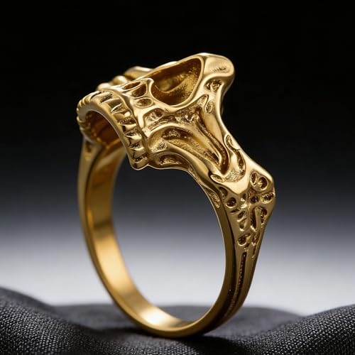 Image of 2023 Skull Ring Cool Evil Death Punk Rock Stainless Steel Rings Aly Style Jewelry