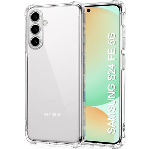 Image of TheGiftKart Transparent Crystal Clear Back Cover Case for Samsung Galaxy S24 FE 5G | Shockproof Soft TPU Case | Cushioned Edges for Ultimate Protection Back Cover Case (TPU, Transparent)