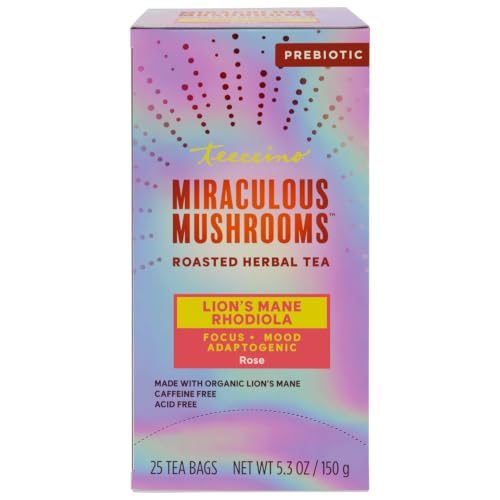 Teeccino Lion's Mane Rhodiola Rose Mushroom Tea