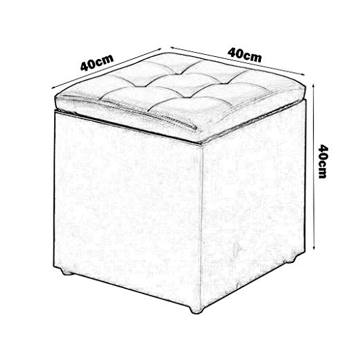 Ottoman voetenbank met Storage afneembaar deksel Poef Kruk Ottomaanse Cube Toy Borst met Flipping Deksel, Storage Kruk… - Afbeelding 3