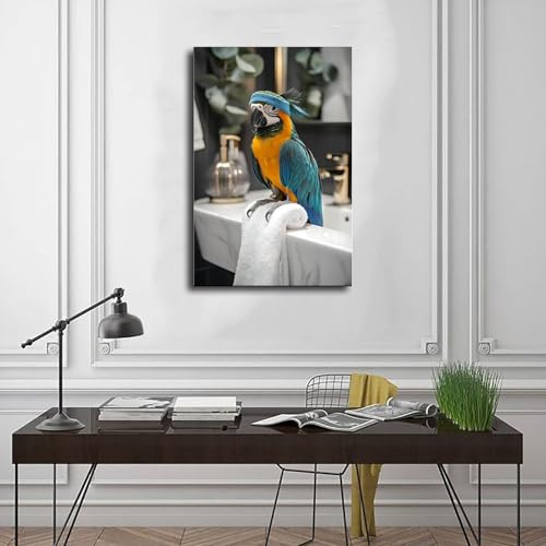Impression sur toile oiseau tropical avec finitions de qualité 40x60 - 3