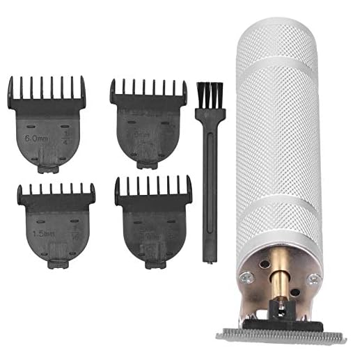 Laddningsbar hårklippare, Barber Shop Clipper Grooming Hair Clipper Men Hair Clipper, Ergonomically Body Design for Men Hair Clippers for Barber Shop(Silver)