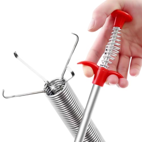 Desatascador de Tuberías Flexible con Garras, 90 a 300cm Extra Largo Desatascador Fregadero, Serpiente de Fontanería Limpiador de Desagües para Pelo y Suciedad en Cocina, Baño, WC