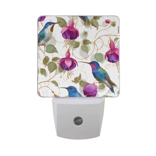 Lámpara de noche con sensor y luz LED diseño colibrí miniatura 7