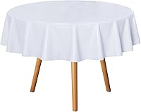 Vista 24 de sancua - Mantel rectangular de PVC 100 % impermeable, 54 x 54 pulgadas, vinilo a prueba de aceite, derrames, fácil de limpiar con un paño, para Beige