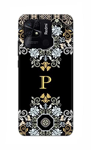 Image of Printed Hard Back Cover Case for Redmi 10 | Redmi 10 Power Back Cover (Alphabet P) -1803