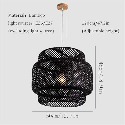 Lustre rotin suspendu pour remplacer un éclairage agressif