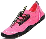 schuhe pink weiss LeKuni Badeschuhe Damen Herren Schwimmschuhe Kinder Surfschuhe Barfuß Schuhe Wasserschuhe Strandschuhe Aquaschuhe Rutschfeste Neoprenschuhe