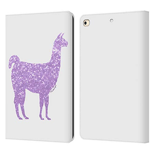 Étui portefeuille en cuir PLdesign pour iPad 9.7 2017/2018 imprimé lama
