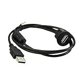 Davitu Cables, Adapters & Sockets - 1M Car Dash Board Mount A Male To A Female USB 2.0 Socket Extension Panel Cable n21