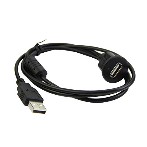 Davitu Cables, Adapters & Sockets - 1M Car Dash Board Mount A Male To A Female USB 2.0 Socket Extension Panel Cable n21