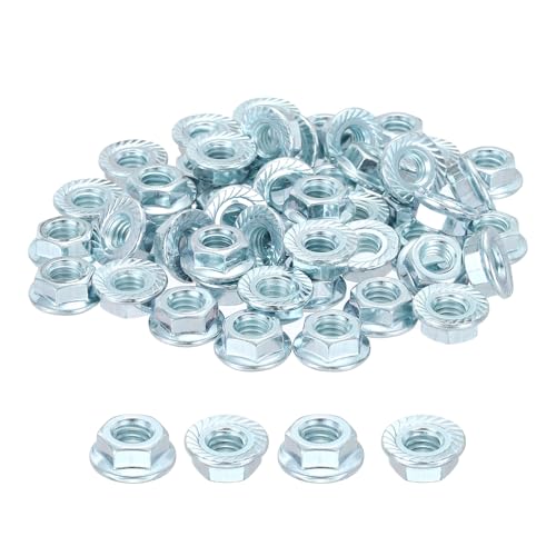 Kozelo 20 écrous hex à bride dentelée 3/8-16-UNC acier carbone