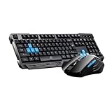 AZHKJKZH Ergonómicos Juego De Teclado Y Ratón, For Ordenador Jugar Trabajar