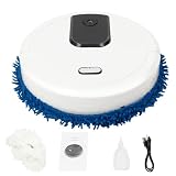 Automatic Mopping Machine, Intelligent Sweeping Robot Vacuum Cleaner w/ 360° Full-surround Wipe &USB Charging Cable, Wet & Dry Mopping Cleaner Machine for Bedrooms, Living Rooms, Kitchens (White)