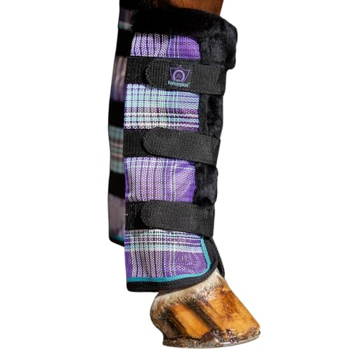 Image of Kensington Protective Products Horse Fly Boots - Fleece Trimmed - Stay-Up Technology - Protection from Insect Bites and UV Rays - Sold in Pairs (2 Boots)