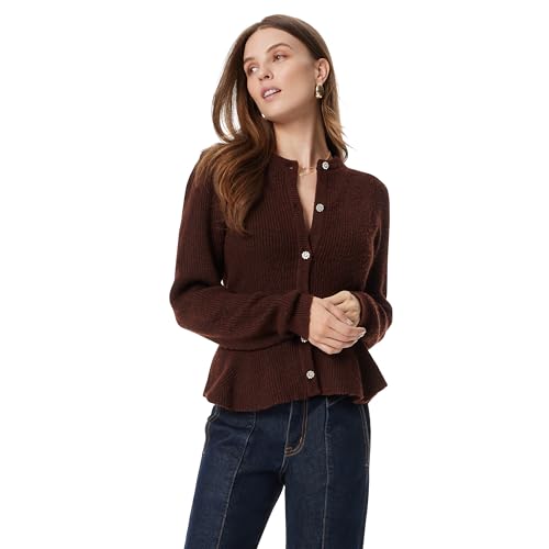 Sam Edelman Women's Keegan Flare Hem Button Front Cardigan Sweater Standard