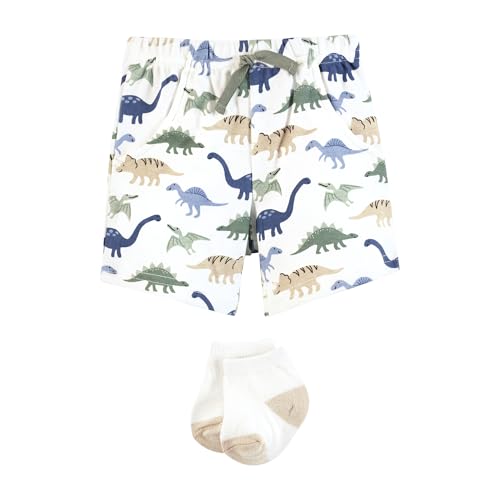 Hudson Baby Unisex Baby Bodysuit, Short and Sock, 3-Piece Set4