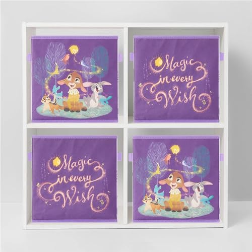 Image of Disney Wish Set of Two Spacious Collapsible Storage Cubes, 10 inchx10 inch