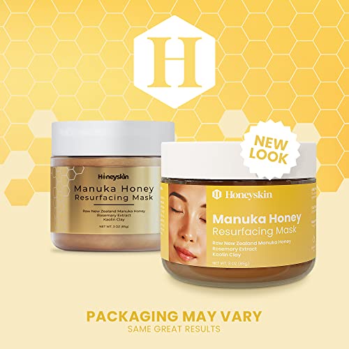 Honeyskin Bentonite Clay Face Mask With Manuka Honey - Gentle Face Exfoliator - Hydrating Facial Mask For Acne Prone And Dry Skin - Face Mask Skin Care W/ Pore Minimizer And Deep Cleanser (3Oz) #TOP1
