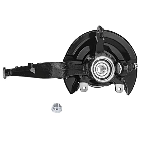 Image of Detroit Axle - Front 2pc Steering Knuckles for 03-07 Honda Accord [2.4L w /Automatic Transmission], 2 Steering Knuckles & Wheel Bearing Hubs 2003 2004 2005 2006 2007 Replacement