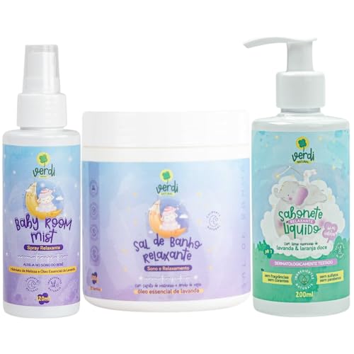 Verdi Natural, Sal Banho Sabonete Líq Spray Baby Room Mist Vegano Relaxante