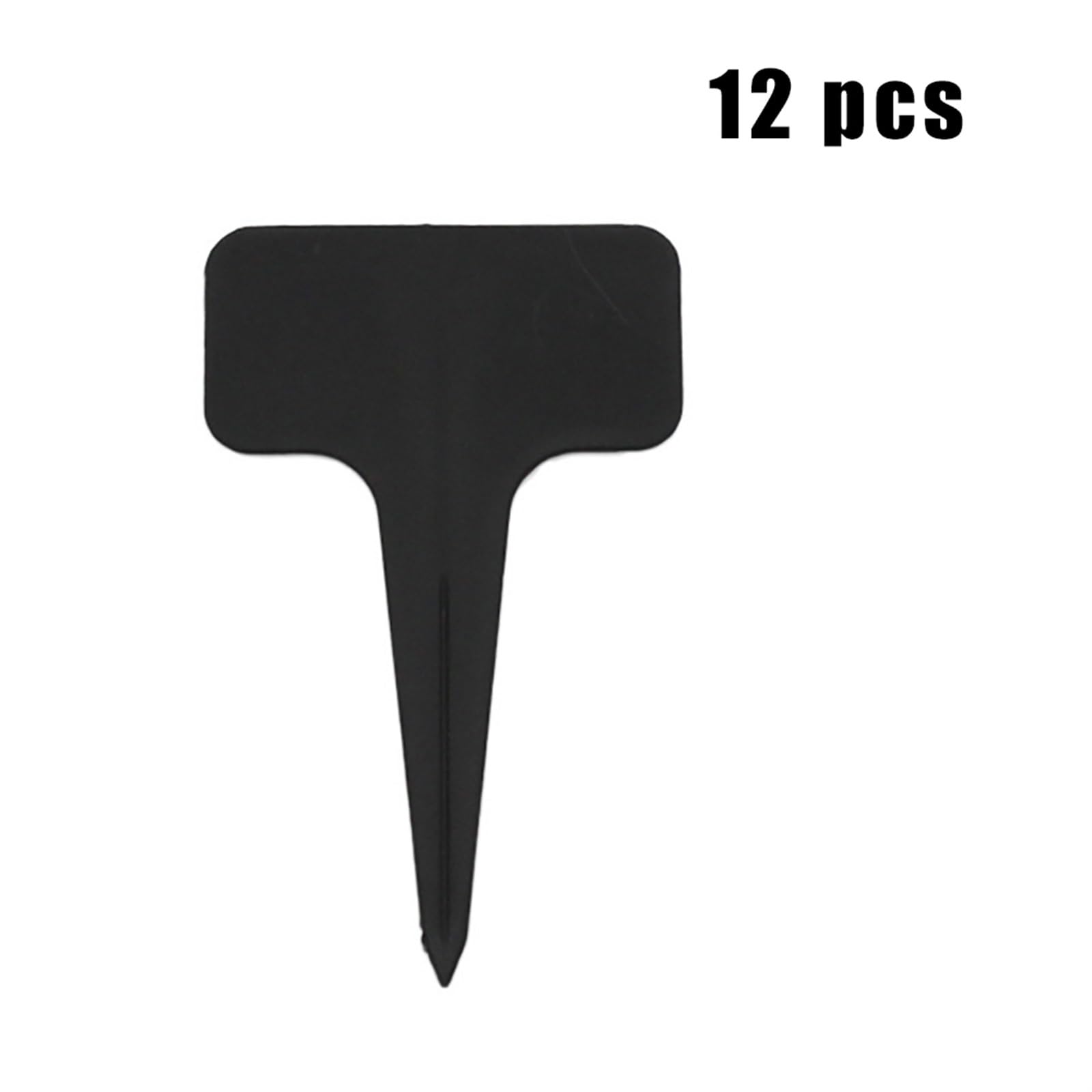 12 plastikowych etykiet na rośliny typu T | Wielokolorowe opakowanie 12 sztuk, 10x6 cm, wytrzymałe, wodoodporne, do markerów ogrodowych(White)