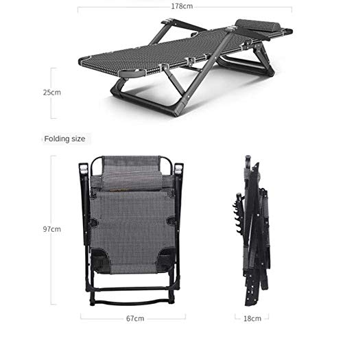 Chaise longue portable contre le mal de dos avec lit pliant buff