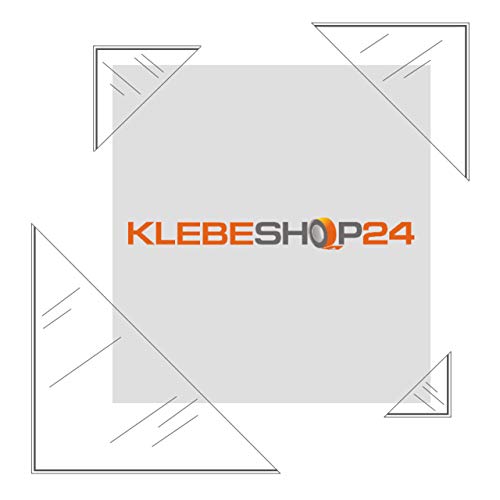 KLEBESHOP24 Esquinas adhesivas transparentes para fotos, esquinas autoadhesivas para fotografías, álbumes y scrapbooking / 32 x 32 mm, 20 piezas