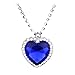 P Prettyia Collar Colgante De Cristal Titanic Heart of The Ocean Necklace...